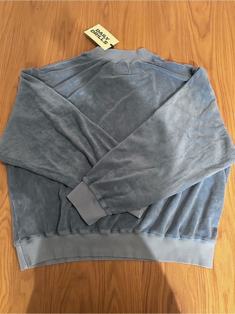 Daily Drills Terry Vintage Crew - Sunbleached Malibu Blue Size M/L NWT - Picture 6 of 11